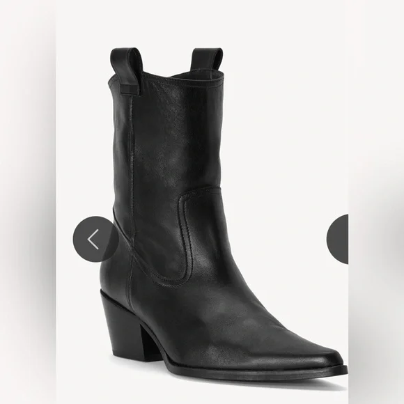 STAUD JUNE BOOTS BLACK LEATHER SIZE 39 🖤 - Picture 2 of 12